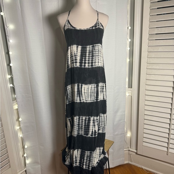 Love Culture Blue and Black Spaghetti Strap Sundress - Picture 1 of 6